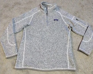 Patagonia Better Sweater Girls XL 14 Fleece Pullover 1/4 Zip Heather Gray - Picture 1 of 6