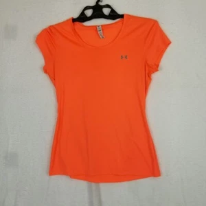 UnderArmor Girls work out shirt, Size SM/P, Orange, Vented nape - Picture 1 of 8