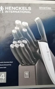 Henckels Silvercap 14-teiliges Messerset mit Block - BRANDNEU IN BOX! KOSTENLOSER VERSAND! - Bild 1 von 1