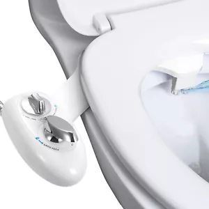 Non-Electric Bidet Water Spray Bidet Toilet W/ Dual Nozzle Seat Cover Attachment - Picture 1 of 12