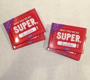 LOT (4) NEW Blank Mini KNOCK KNOCK Books Why You're So Super Kiddo! 2016 - Picture 1 of 2