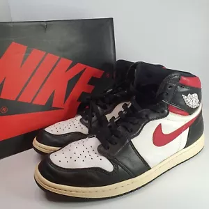 US Men 11.5 - AIR JORDAN 1 RETRO HIGH OG Gym Red White Black Sneakers - Picture 1 of 9