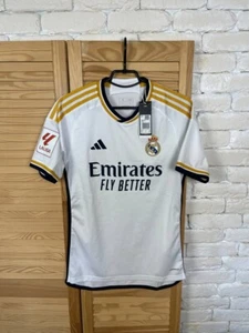 REAL MADRID JERSEY HOME FOOTBALL SOCCER SHIRT 2023 - 2024 ADIDAS WHITE MEN sz S - Picture 1 of 10