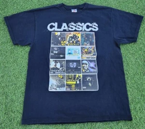 Vtg Wu Tang Clan Mens Sz L T-shirt Black Classics The Saga Continues - Picture 1 of 5