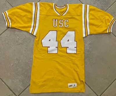 Винтажная футболка 70-х USC Football Jersey Russell Athletic золотистая размер средний сшитая WP7232 - Изображение 1 из 4