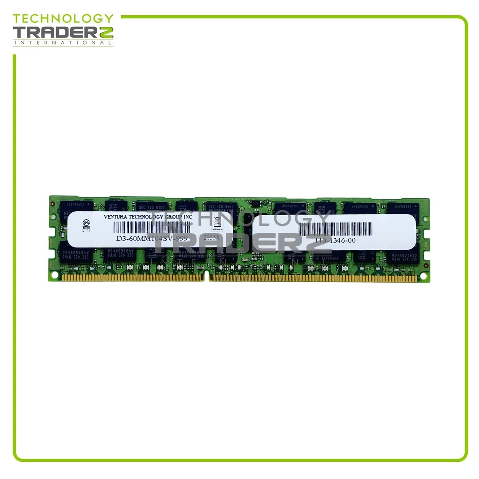 Lot De 2 D3-60MM104SV-999 Ventura 8 Go PC3-10600 DDR3-1333MHz ECC 2Rx4 Mémoire - Photo 1/1