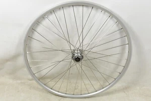 700c Silver Disc wheels 622 - 23 multi-speed freewheel hub front rear pair - Picture 1 of 7