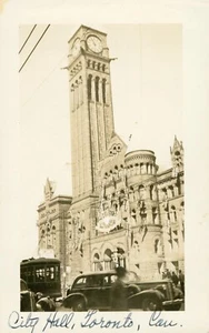 Foto d'epoca seppia edificio municipio Toronto Canada centro snapshot etichettata - Foto 1 di 2