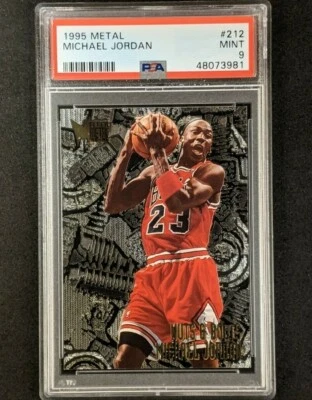 Michael Air Jordan Skybox 1995 metal #212 tuercas y pernos graduados como nuevo PSA 9  Foto 1 de 4
