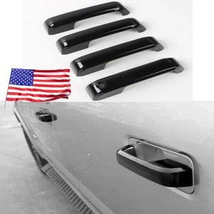 Side Door Handle Covers Trim Decor for Ford F150 F-150 2015-20 Accessories Black - Bild 1 von 6