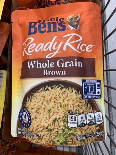 Uncle Bens Ready Rice Whole Grain Rice Single 8.8oz Bag New DISCONTINUED