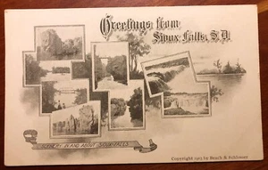 Greetings from Sioux Falls South Dakota printed 1903 Scenery In and About ... - Picture 1 of 2