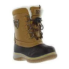 NUEVO EN CAJA - Botas de invierno Danny aisladas de tacón plano para niños pequeños - Marrón trigo - Talla 7M Foto 1 de 4