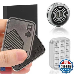 Fidget Slider 3 Pack, Magnetic Metal Freestyle Fidget Toys Haptic Coin Poker - Picture 1 of 5