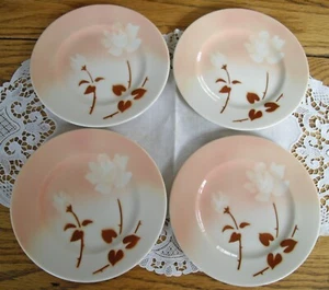 Vintage Syrakus China Madam Schmetterling alt Elfenbein 6 1/4" Brotteller ~ 4er Set  - Bild 1 von 12