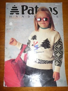 PATONS KNITTING PATTERN HANDKNITS TOTEM 8 PLY CHILDRENS JUMPERS & CARDIGAN - Picture 1 of 4