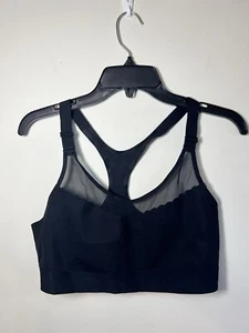 Victorias Secret Sports Bra Black Size Large mesh driwick - Picture 1 of 11