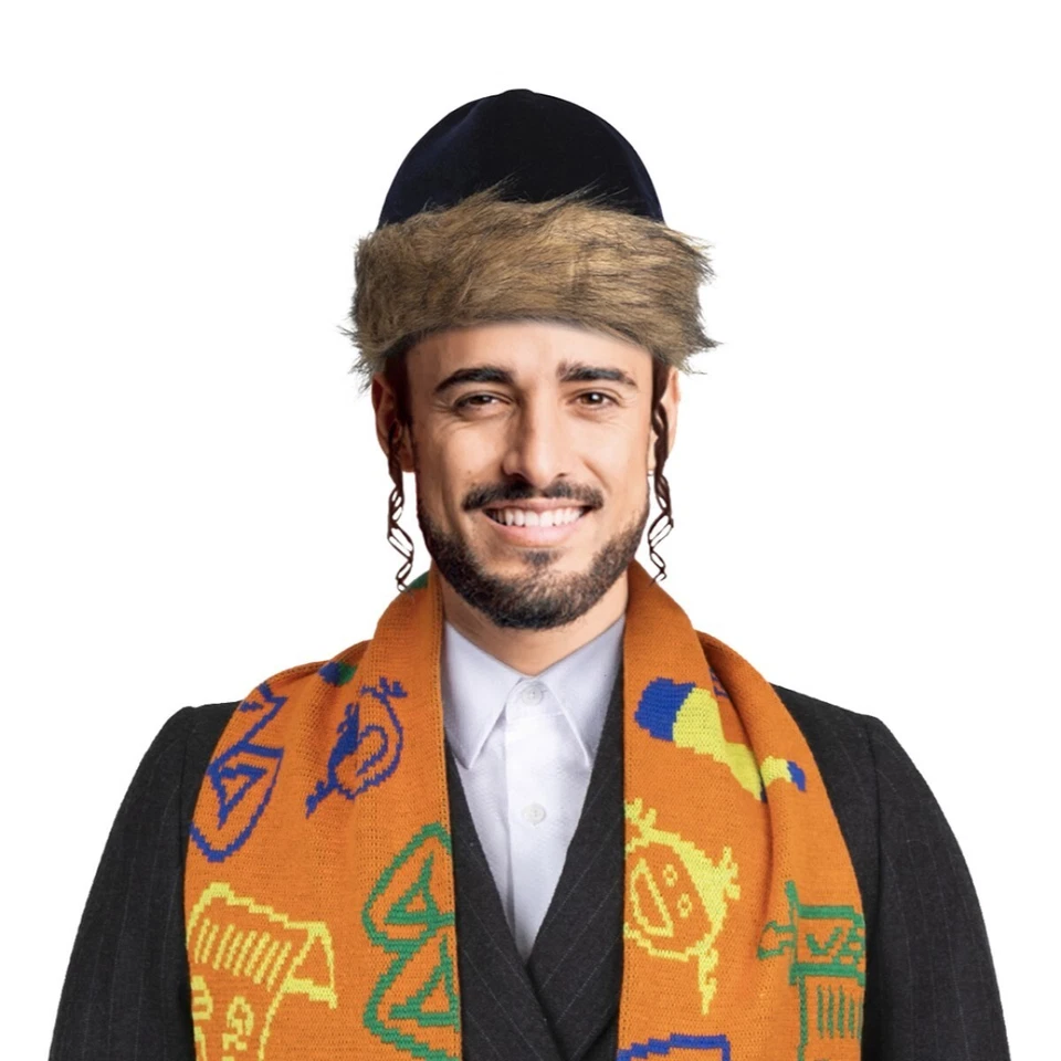 Dress-Up-América Azul Mini Sombrero Shtreimel - Sombrero Judío Hasídico Purim Foto 1 de 1