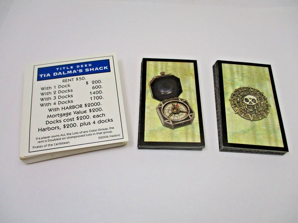 Monopoly Piratas Caribe Edición Coleccionista. Tarjetas brújula azteca DEEDS de repuesto Foto 1 de 4