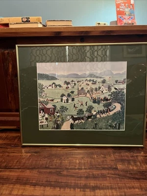 Impresión enmarcada personalizada del 4 de julio de la abuela Moisés Foto 1 de 4