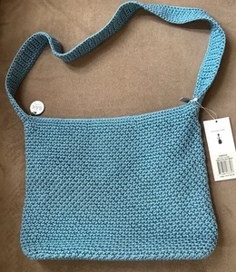 The Saks Original Fabiana gehäkelte Handtasche neu mit Etikett blau Handarbeit - Bild 1 von 13
