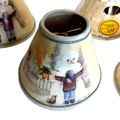 Винтажный рождественский снеговик абажур A Homestead Shoppe Pat Richter  - Изображение 1 из 4