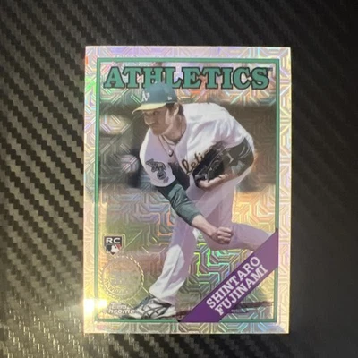 2023 Topps Update Series - 1988 Topps Chrome A’s Silver Mojo Shintaro Fujinami - Image 1 of 2