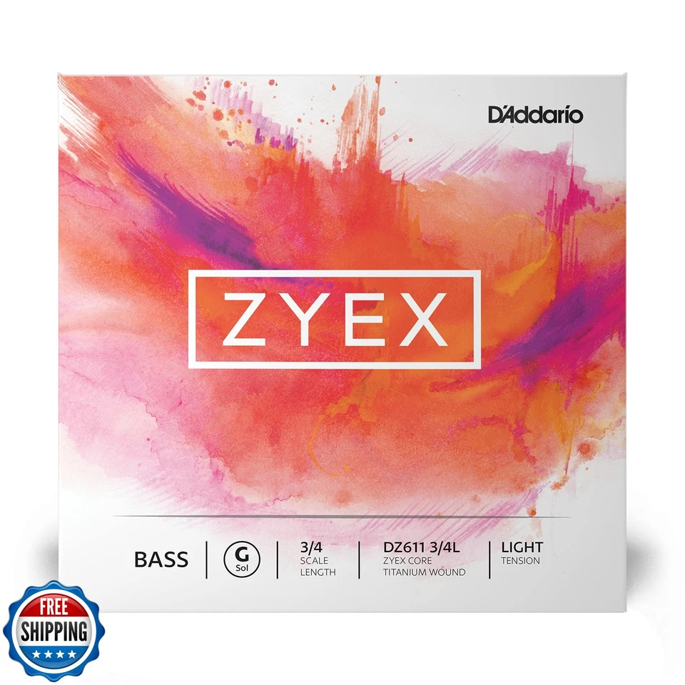 D'Addario Zyex Violin 10Blk Slv Set 4/4 Med (DZ310S4/4M-B10) - Image 1 of 1