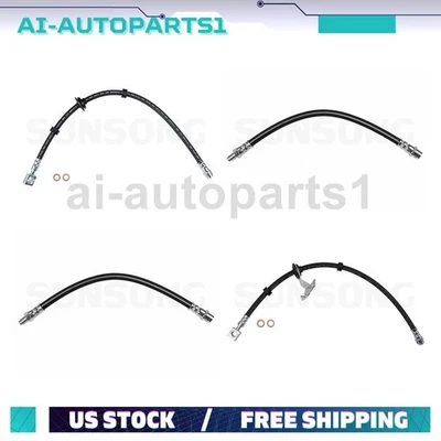 Kit de manguera hidráulica de freno trasero delantero 4 piezas para Mercedes-Benz ML320 1999-2003 Foto 1 de 4