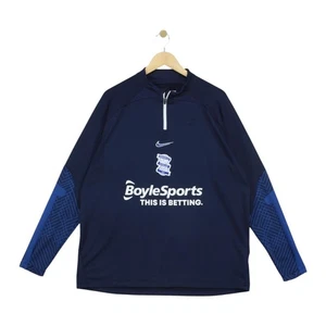 Nike Birmingham City 1/4 Zip T-Shirt Mens Size 2XL Blue Long Sleeve Dri-Fit - Picture 1 of 15