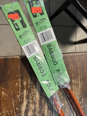 2 NOS B & M Co 10 pies caña de pescar 2 piezas caña de pescar con gancho de línea bobber Foto 1 de 4