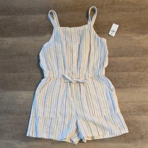 Old Navy- Sleeveless Romper- Linen Blend. Size 8. NWT! - Picture 1 of 8