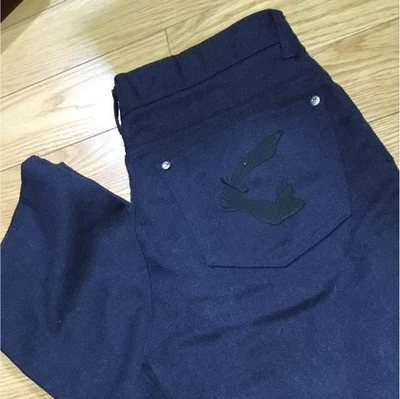 Брюки хлопковые Vivienne Westwood ANGLOMANIA темно-синие размер 30 сделано в Италии - Изображение 1 из 4