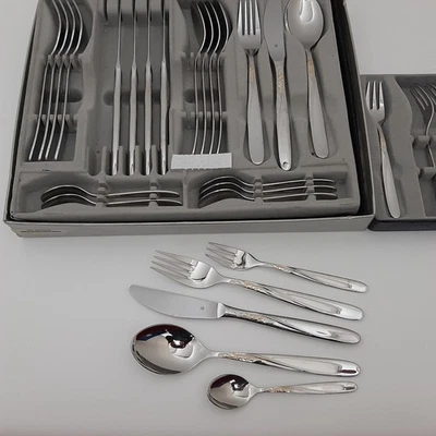 WMF BOLOGNA Cromargan Gold Besteck 30 tlg 6 Personen Messer Kaffeelöffel ...TOP - Bild 1 von 4