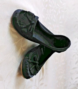 Clarks Women's Navy Blue Suede Moccasins Size 7 Uk - Picture 1 of 3