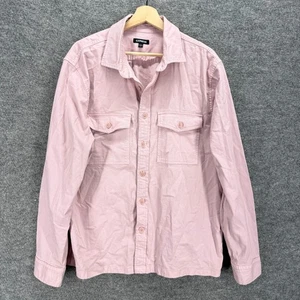 Express Shirt Men L Large Pink Button Up Collared Long Sleeve Pockets Regular - Picture 1 of 8