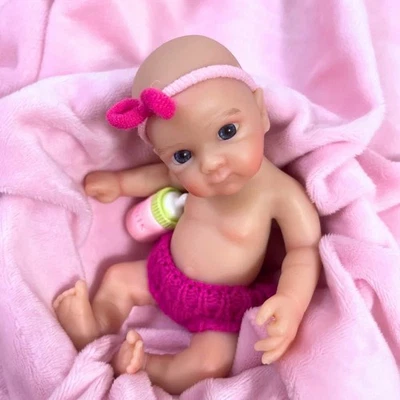 Mini 6 Inch Reborn Baby Doll Bettie 15CM Full Silicone Washable Body Girl Soft - Image 1 of 4