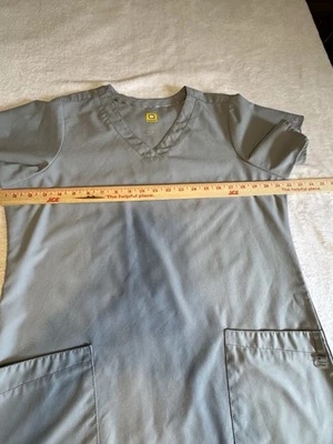 Blusa Médica Wonder Wink Gris Mediana Mezcla Algodón Sarga Foto 1 de 4