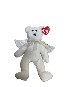 TY Beanie Baby - HERALD the Angel Bear With Bling Wings Mint With Tag - Picture 1 of 4
