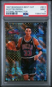 1997 Bowman's Best Cut Scottie Pippen Atomic Refractor #BC3 PSA 9 - Picture 1 of 2