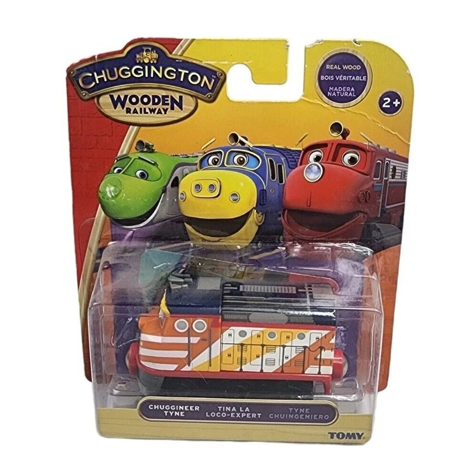 Motor de tren Tyne ferroviario de madera Chuggington TOMY LC56055 nuevo en paquete Foto 1 de 3