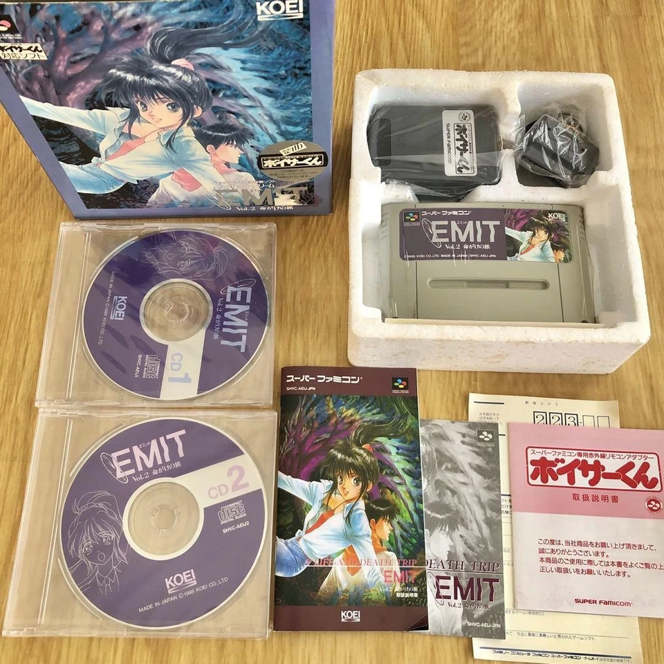 EMIT Vol.2 Death Trip Super Famicom Game Boxed w/ CD & Adapter KOEI Japan - Image 1 of 4
