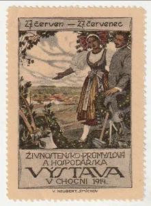 Czechoslovakia - Trade-Industrial and Economic Exhibition label 1914(M). - Picture 1 of 1