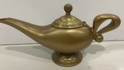 Gold Aladdin Genie Lamp Plastic Costume Accessory Magical Prince Prop Decoration - Image 1 of 4