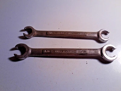 Craftsman Tool lot USA 2pc SAE Flare Nut Line Wrench Set - 44171 VV,  44173 - Image 1 of 4