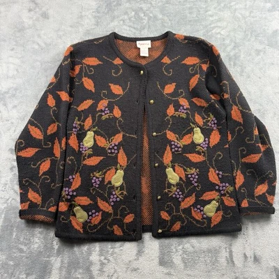 Suéter Vintage Años 90 Cristal Kobe Otoño Uvas y Peras Otoño Talla S Cottagecore Foto 1 de 4