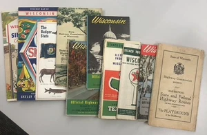 Ten Vintage Wisconsin Maps Years 1932-1966 Sinclair Skelly Texaco Good Condition - Picture 1 of 3