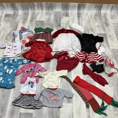 Lote de ropa y zapatos para muñecas de 18" ~ American Girl, OG ~ Navidad, San Valentín (4) Foto 1 de 4