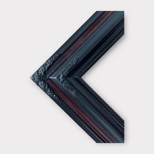 16 X 24 In Stock-Traditional compo ornate wood frame, CHERRY WOOD with BLACK - Picture 1 of 10