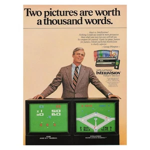Mattel Intellivision Video Game George Plimpton Vintage Magazine Print Ad 1981 - Picture 1 of 1